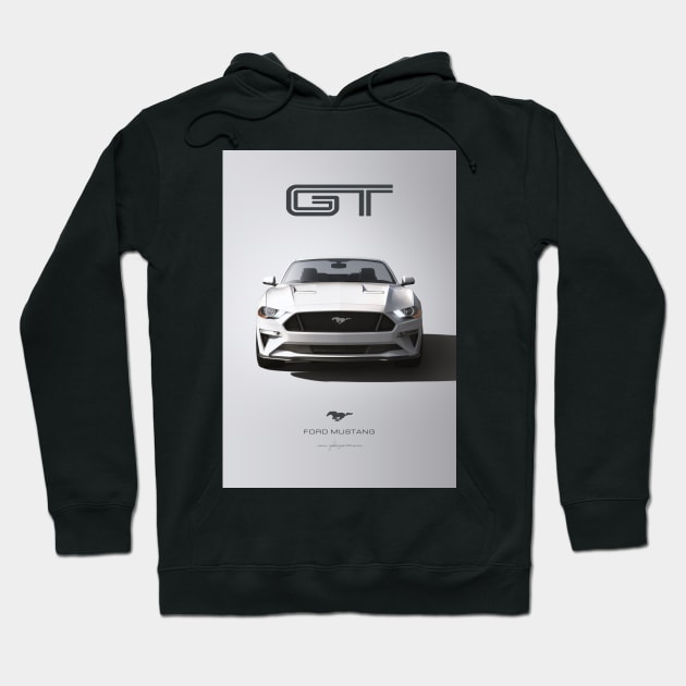 2018 Mustang Convertible Artwork Hoodie by Brayj2